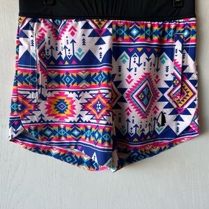 Colorful Geometric Athletic Shorts